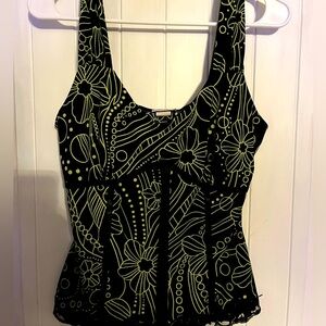 Black and green tank top vintage